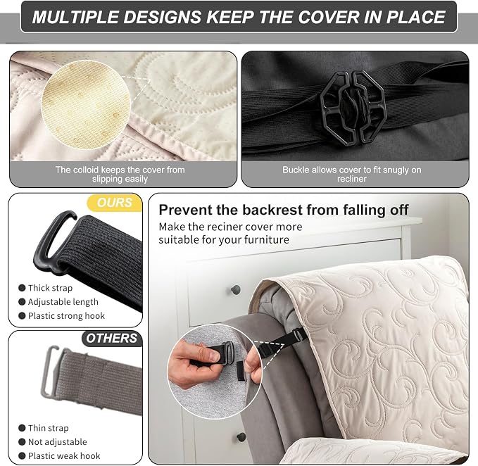 100% Waterproof Recliner Chair Cover, Recliner Chair Covers - Image 6