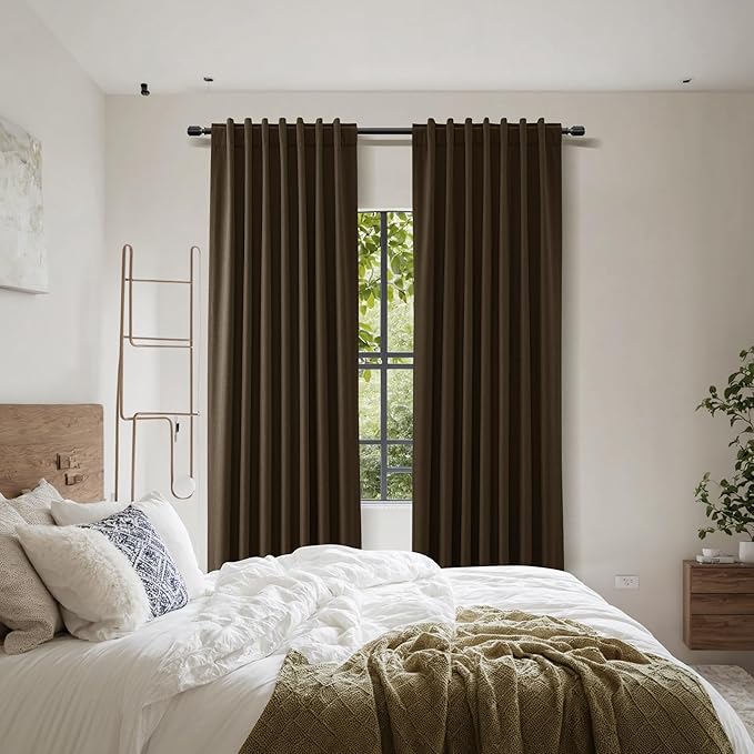 Guken 100% Blackout Curtains 108 Inch Length 2 Panels Set - Image 8