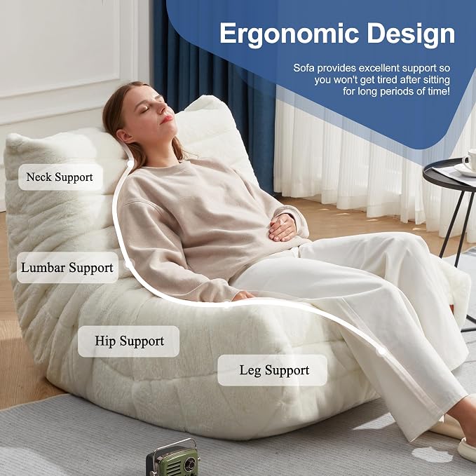 Bean Bag Chairs for Adults Giant Bean Bag Chair Memory Foam BeanBag Chair Bean - Image 4