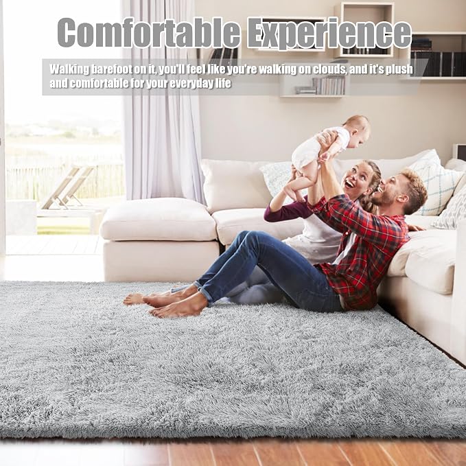 8x10 Fluffy Area Rugs for Living Room, Shag Area Rug for Bedroom - Image 5
