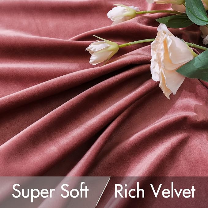 MIULEE Velvet Curtains 108 inches Long 2 Panels - Image 4