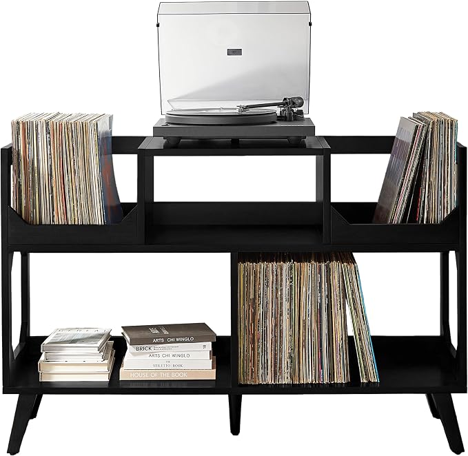 Crosley Furniture Asheville Mid-Century Modern Media Console Record Player Stand by CrosleyFurniture