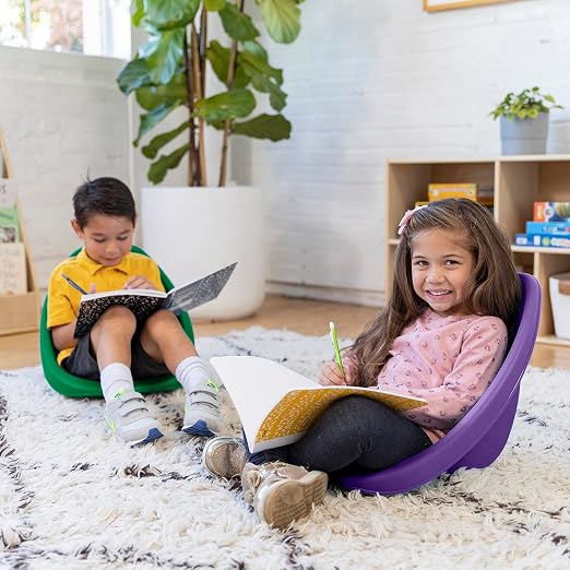ECR4Kids Plastic Leaf Scoop Floor Rocker Seat, Classroom Furniture - Image 10