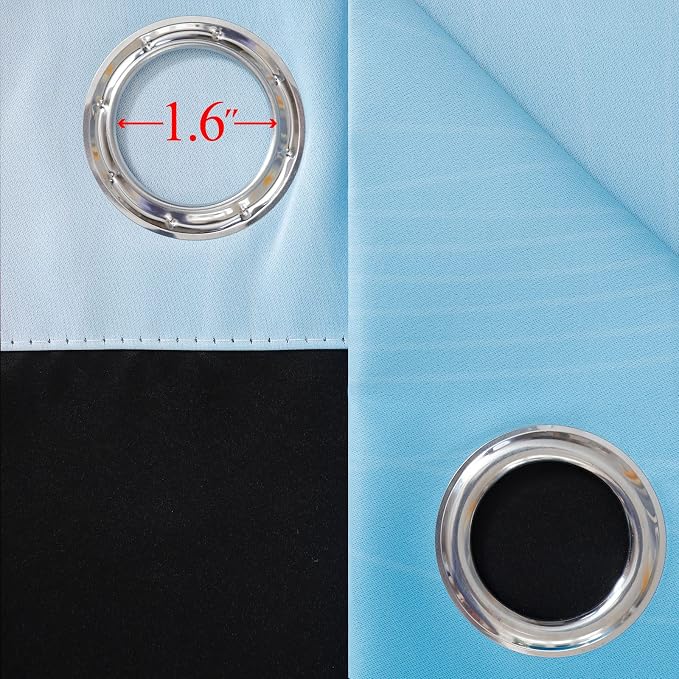 Estelar Textiler Pink and Blue Ombre Blackout Curtains 96 Inches Long, Full - Image 7