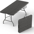 6 Feet Foldable Table with Built in Handle & Steel Legs | 6FT Heavy Duty by OurModernSpace