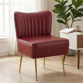 Modern Leather Accent Chair Single 1 Pack, Vintage Slipper Chair by JYFN