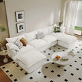 6 Seat U Shape Modular Sectional Couch Sofa by Gtilzria