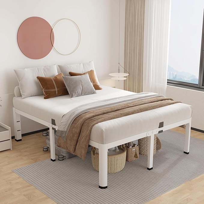 ROIL 12 Inch White Queen Bed Frame - Image 7