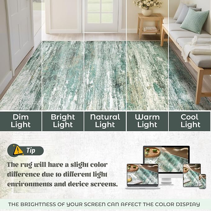 XLUEZ 6x9 Area Rugs for Living Room, Washable Modern Abstract Large Area Rug - Image 8