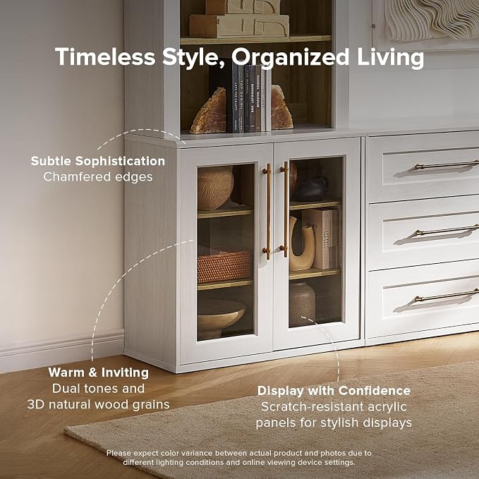 mopio Blake Buffet Cabinet, Small Modular Accent Display Sideboard - Image 3