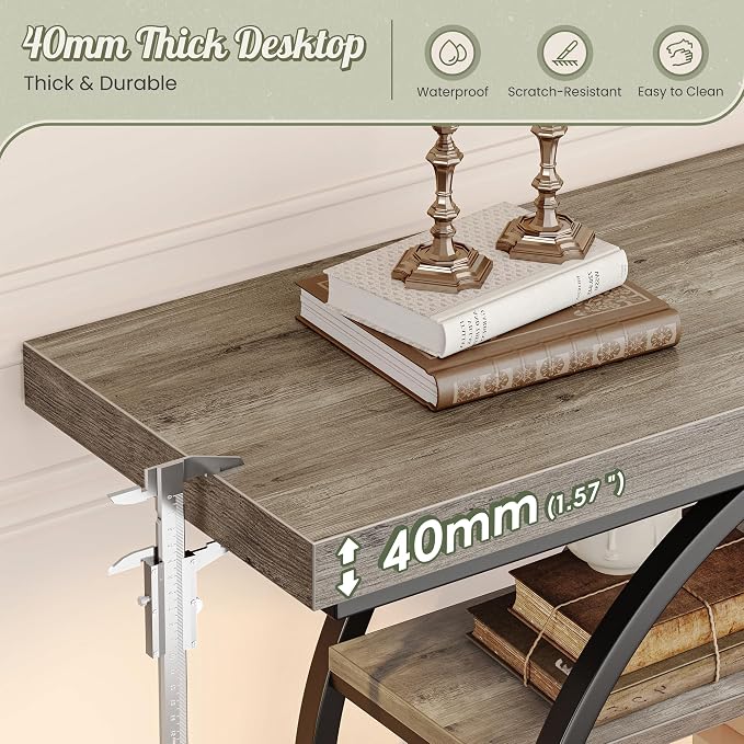 Huuger 47.2 Inch Entryway Table, Industrial Console Sofa Table - Image 5