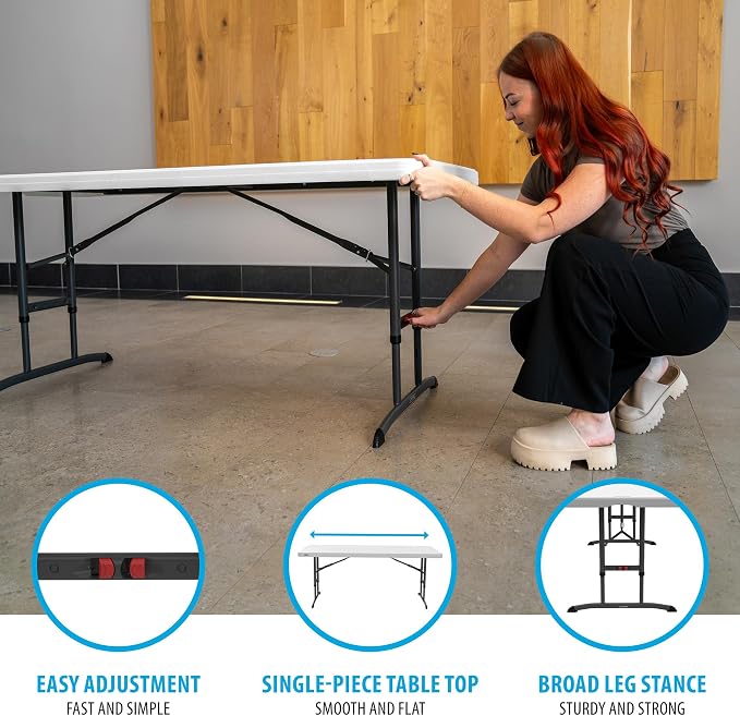 Lifetime 6-Foot Adjustable Height Nesting Table, Commercial - Image 5