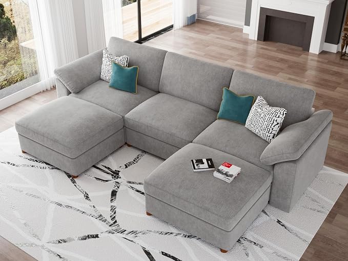 EASE MOOSE Sectional Modular Sofa, Comfty U Shape Sectional FSC Certified - Image 4