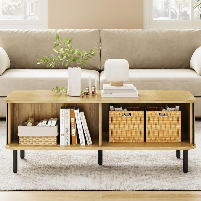 ONBRILL 47.2 Inch Mid Century Modern Coffee Table - Image 7