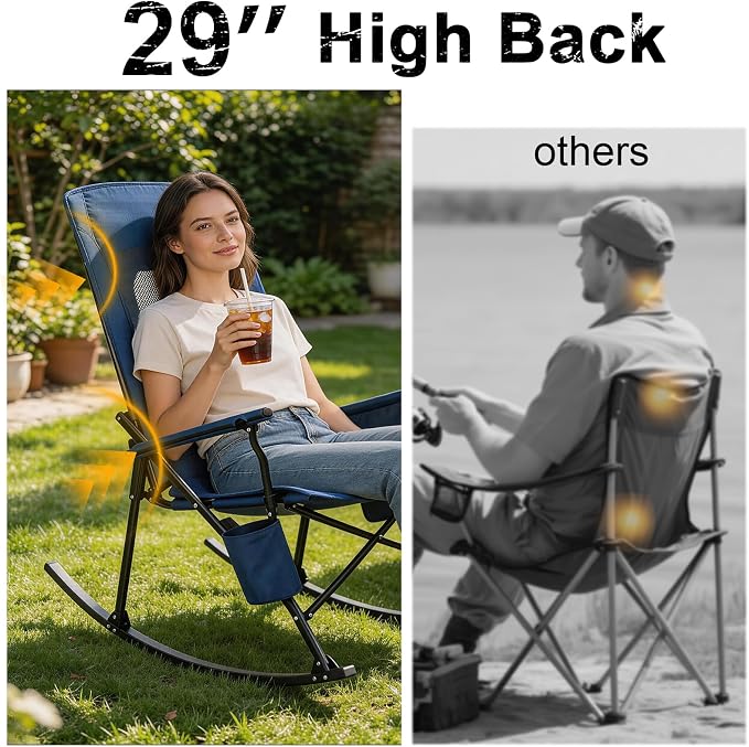 Romswi 2 Pack Rocking Camping Chair - Image 4