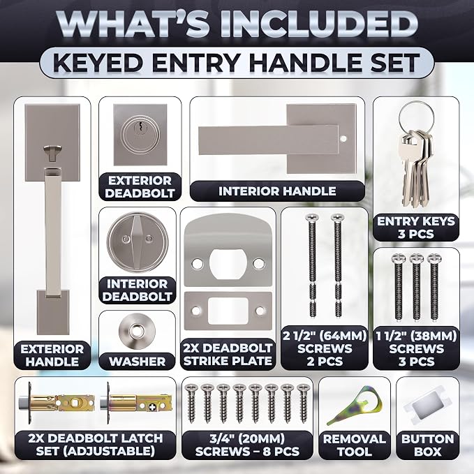 Front Door Lock Set – Zinc Alloy Body - Image 2
