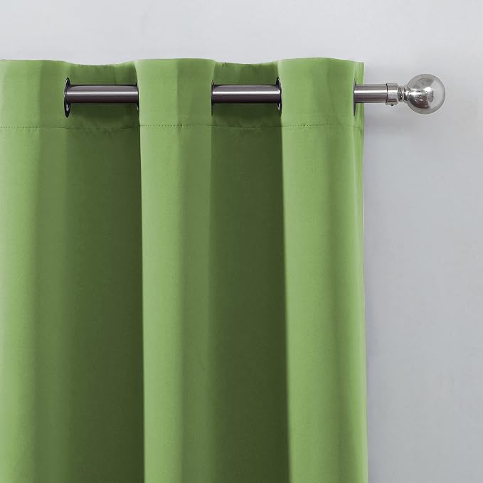 LEMOMO Light Green Thermal Blackout Curtains/42 x 72 Inch/Set of 2 Panels Room - Image 7