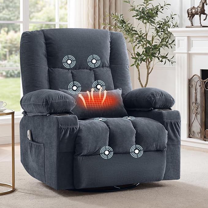 Swivel Recliner Chair for Adults by Bosmiller