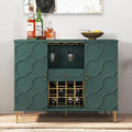 Modern Bar Cabinet with Drawer, Liquor Cabinet with Wine Glass Racks and Shelves by MROJISC