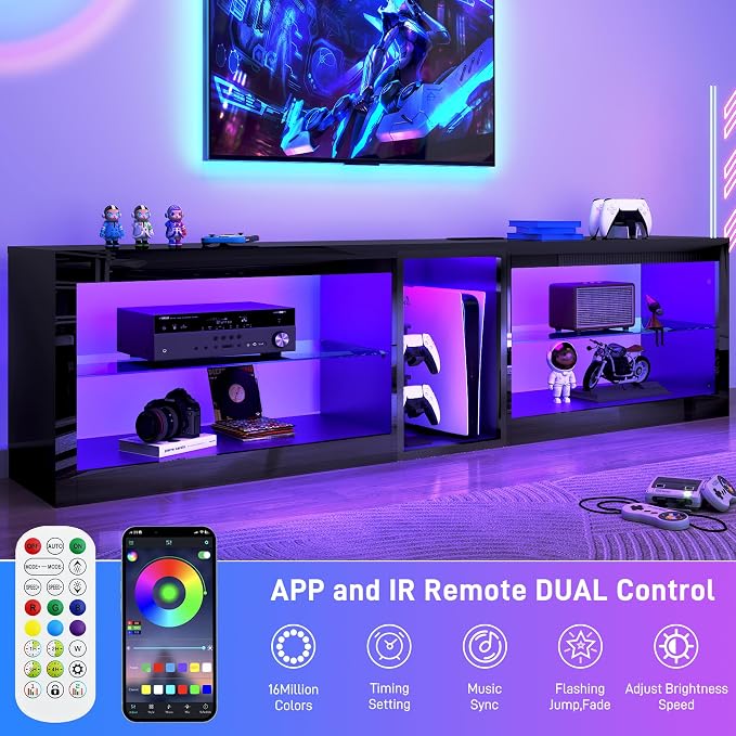 81in Long LED TV Stands W/Power Outlet - Image 2