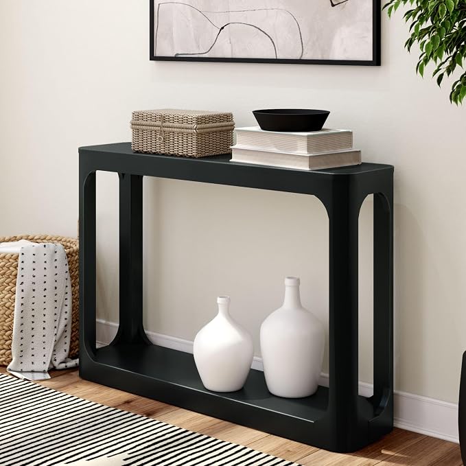 Plank+Beam Forma Console Table, 46 Inch, Solid Wood Sofa Table, Entryway Table by PlankBeam