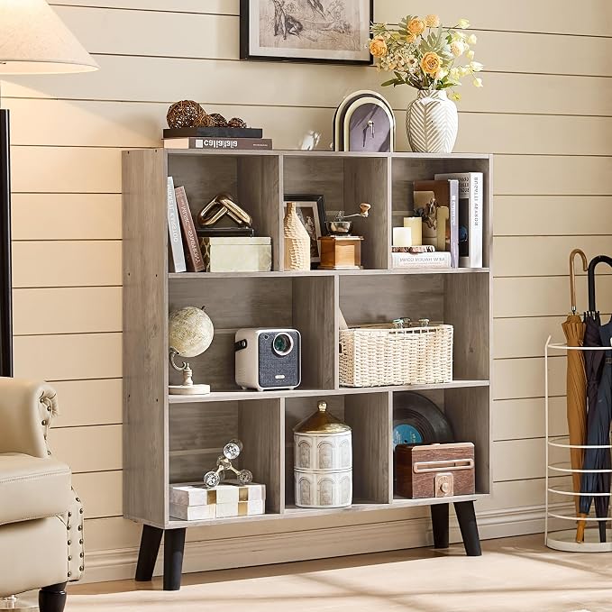 LEYAOYAO 8 Cube Bookshelf, 3 Tier Bookcase - Image 3