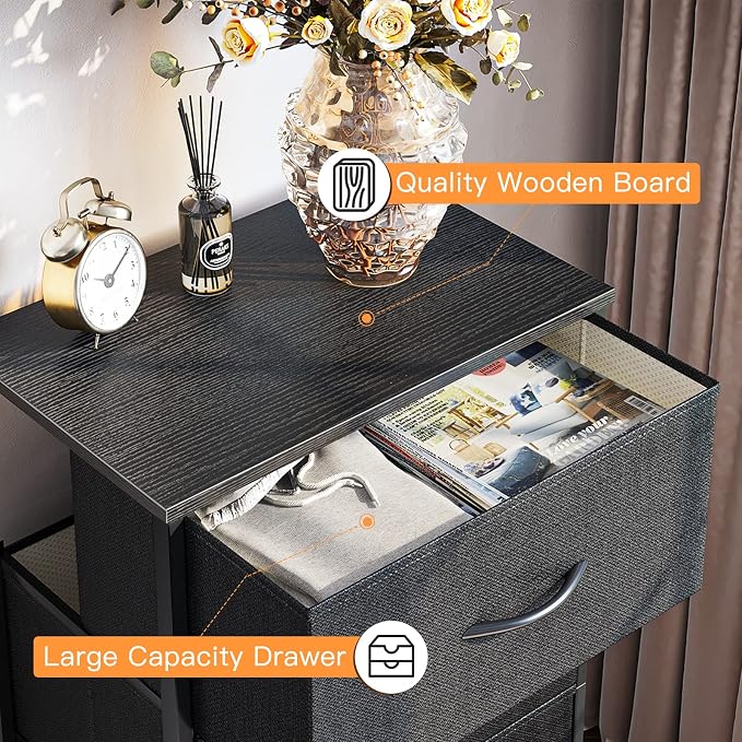 ODK Dresser for Bedroom with 4 Storage Drawers, Small Dresser Chest of Fabric - Image 4