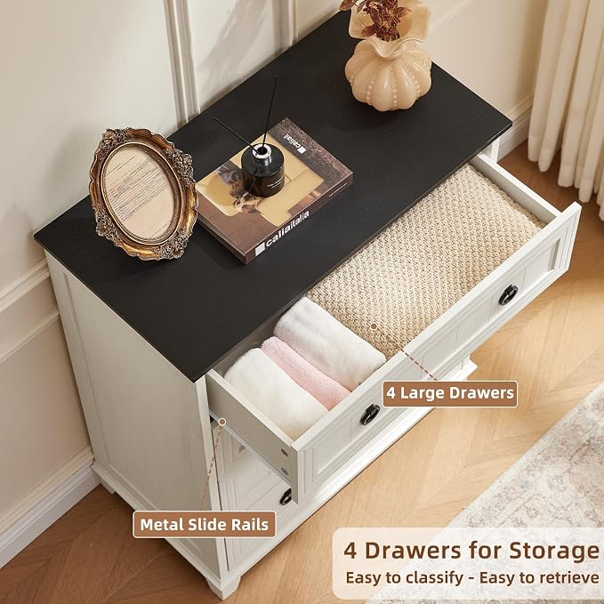 Joaxswe Farmhouse 4 Drawer Dresser - Image 10