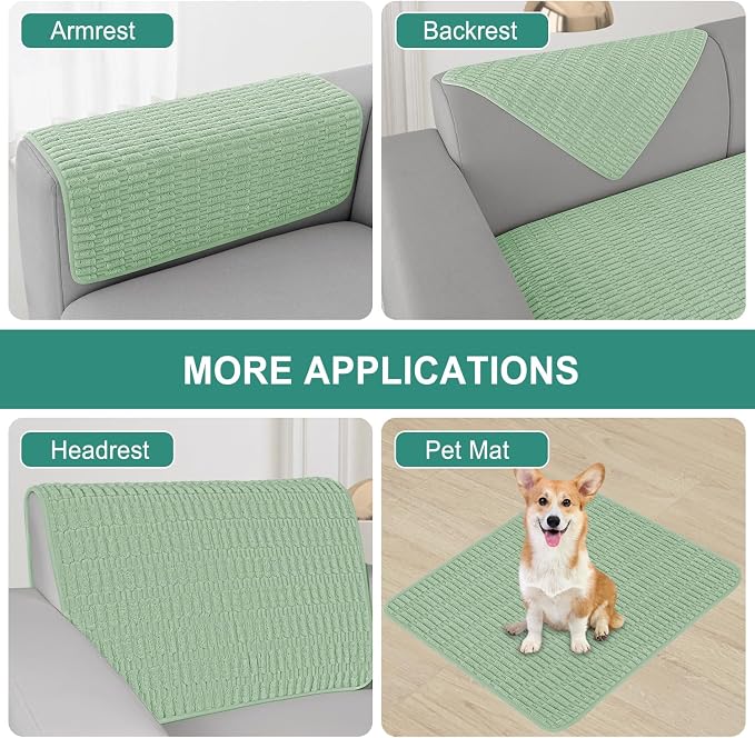 Foxdecor Couch Arm Cover Sofa Armrest Cover Armchair Covers, Anti-Slip Couch - Image 4