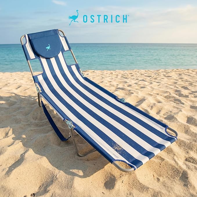 Ostrich Beach Lounge Chair, Folding & Reclining Outdoor Chaise Lounger - Image 9