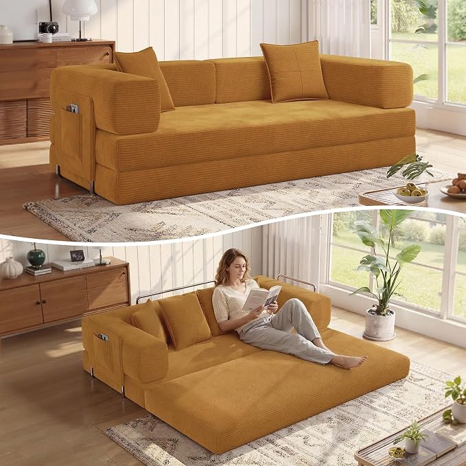 MoonSpeak 78.8''Sleeper Couch Bed by MoonSpeak