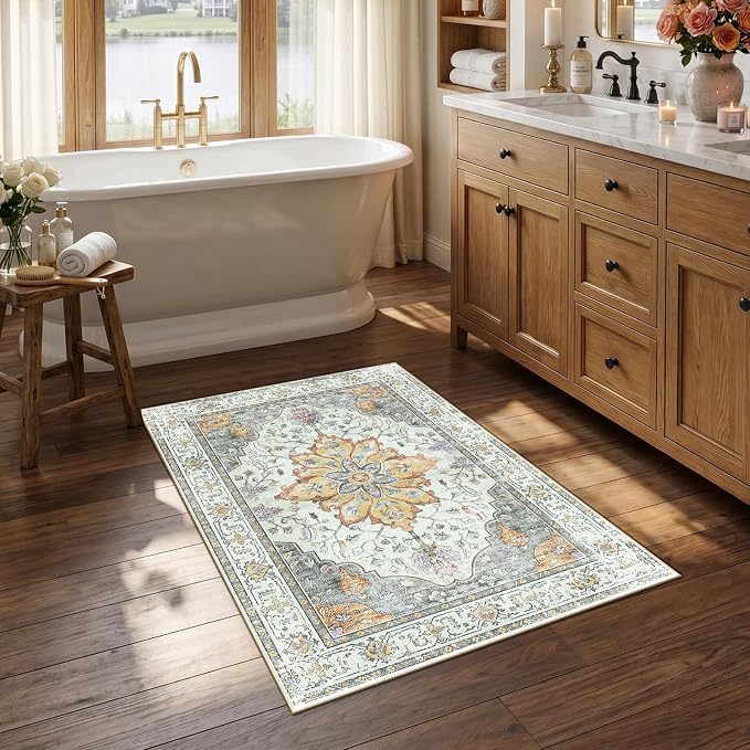 RELEANY Area Rugs 2'6"x4' Kitchen Rugs Entry Rug Small Rugs by RELEANY