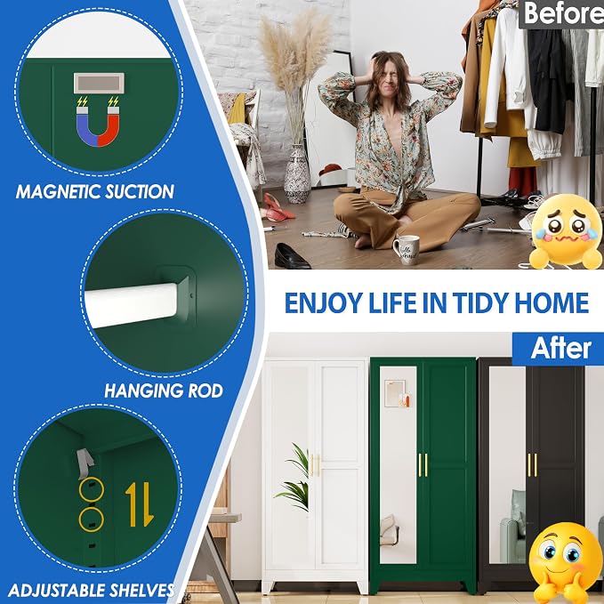 GAIOUS Metal Wardrobe Cabinet - Image 4