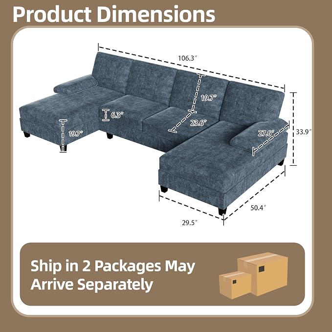 Shintenchi U-Shaped Sectional Couches - Image 2