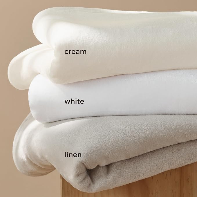 Bedsure GentleSoft Fleece Throw Blanket Linen - Image 4