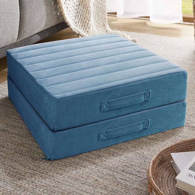 Codi High Density Foam Floor Pillow 2 Sets, Large Meditation Cushions Seating by Codi