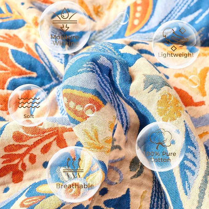 LUTBM Boho Throw Blanket for Bed Cotton Summer Blankets Twin Size for Bedroom - Image 7