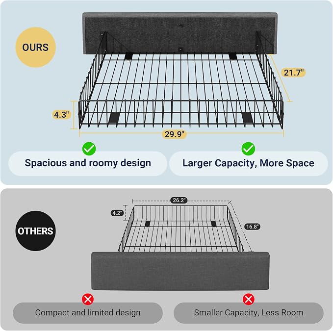 Allewie Upholstered Full Size Platform Bed Frame - Image 7