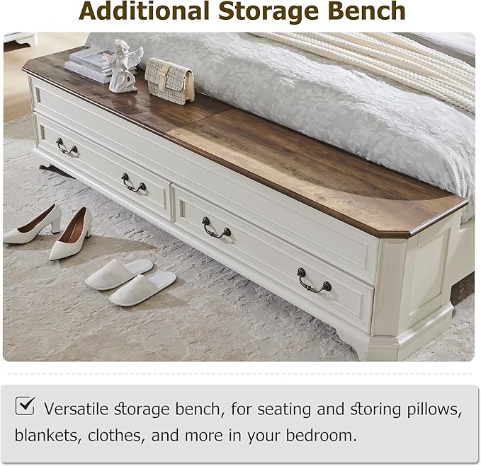 T4TREAM Farmhouse King Bed - Image 5