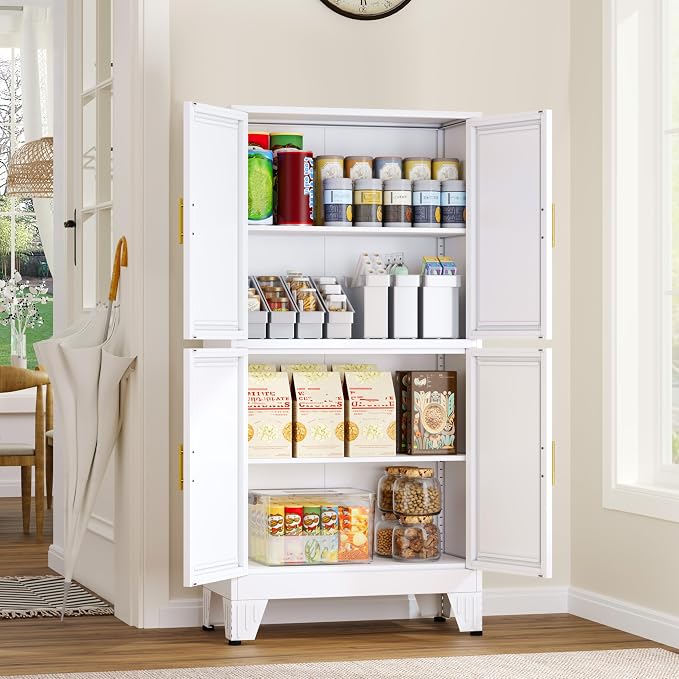 GAIOUS 47.25" Metal Pantry Cabinet, Storage Cabinets - Image 2