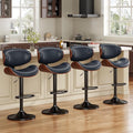 YaFiti Bar Stools Set of 4, Bentwood Adjustable Height Swivel Bar Stools by YaFiti