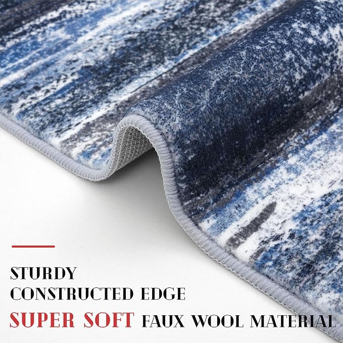 Lansny Modern Abstract Hallway Runner Rug - Image 4