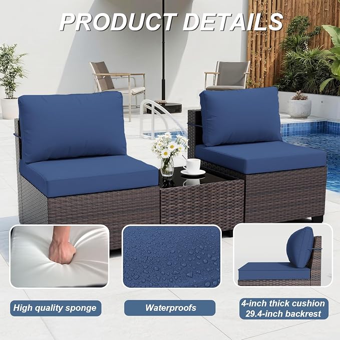 ALAULM 10 Pieces Patio Furniture Set - Image 2