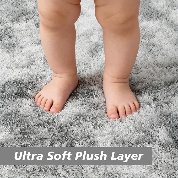 Shag Area Rug for Bedroom 3x5, Fluffy Area Rugs for Living Room, Soft Fuzzy Rug - Image 2