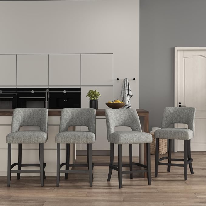 VKNOW Bar Stools Set of 4, Modern Counter Stools by VKNOW