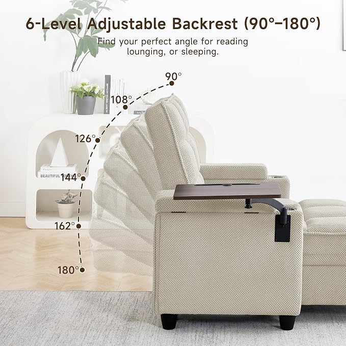 oaaktu Single Modern Comfy Upholstered Chaise Lounge Sofa Chair - Image 6