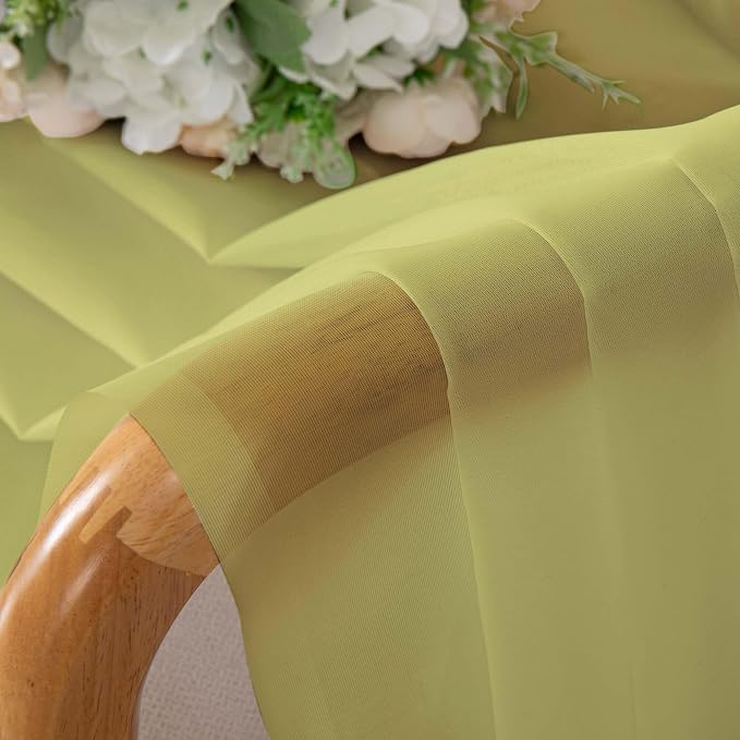 Chyhomenyc Lemon Sheer Curtains 96 inches Long 2 Panels, Light Filtering Soft - Image 6