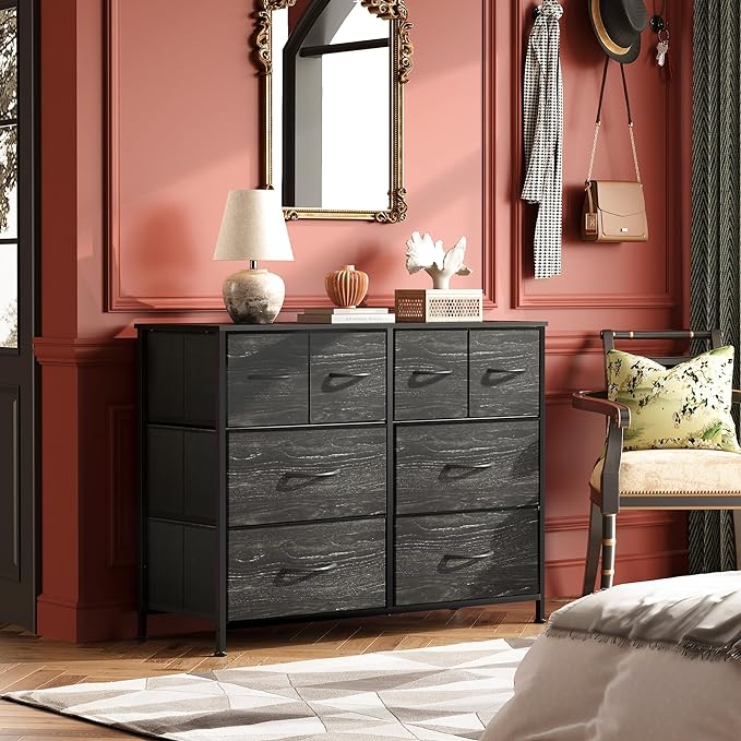 WLIVE Dresser for Bedroom with 8 Drawers, Wide Fabric Dresser for Storage and - Image 4