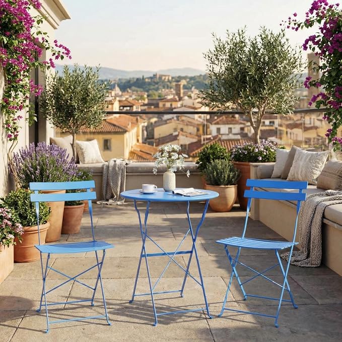 GarveeLife Outdoor Metal Bistro Set, 3-Piece Patio Furniture Set - Image 7