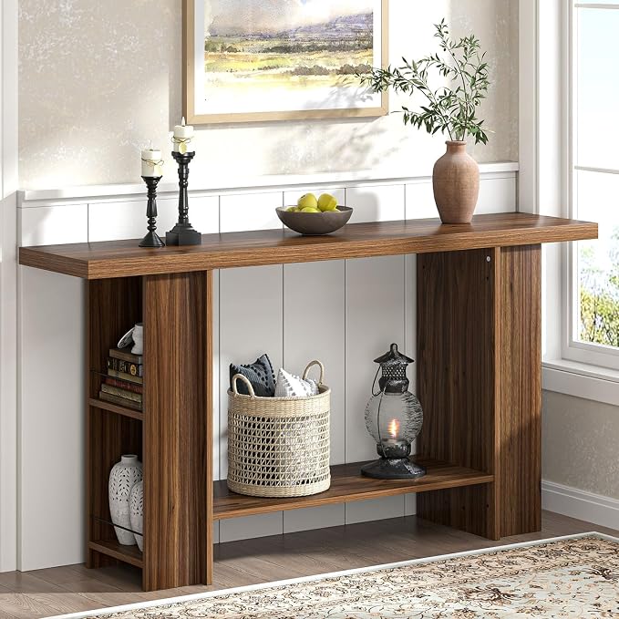 FOLUBAN Entryway Table, Modern Wood Console Table by FOLUBAN